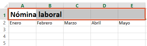 Cómo combinar las celdas en Excel paso 2