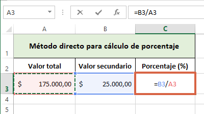 Cómo sacar porcentaje en Excel de forma directa paso 3