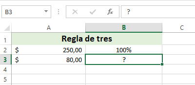 Cómo sacar porcentaje en Excel utilizando regla de tres paso 2