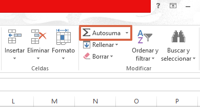 Cómo sumar en Excel utilizando la Autosuma paso 2