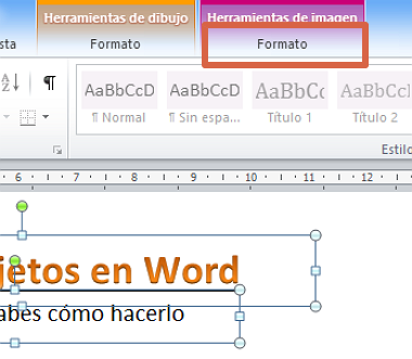 Cómo agrupar objetos o elementos en Word paso 4