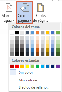 Cómo cambiar el color de página para hacer un collage o álbum de fotos en Word paso 2