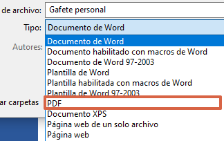 Cómo guardar en formato PDF un gafete o credencial de identificación en Word paso 5
