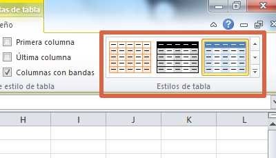 Crear nuevo estilo de tabla en Excel paso 1