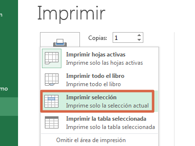 Imprimir toda o parte de una hoja de cálculo en Excel paso 3